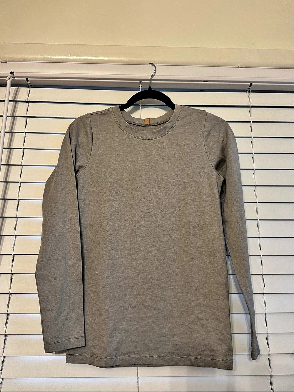 Lunya Gray Pima Cotton Blend Long Sleeve Lounge Top Size Medium